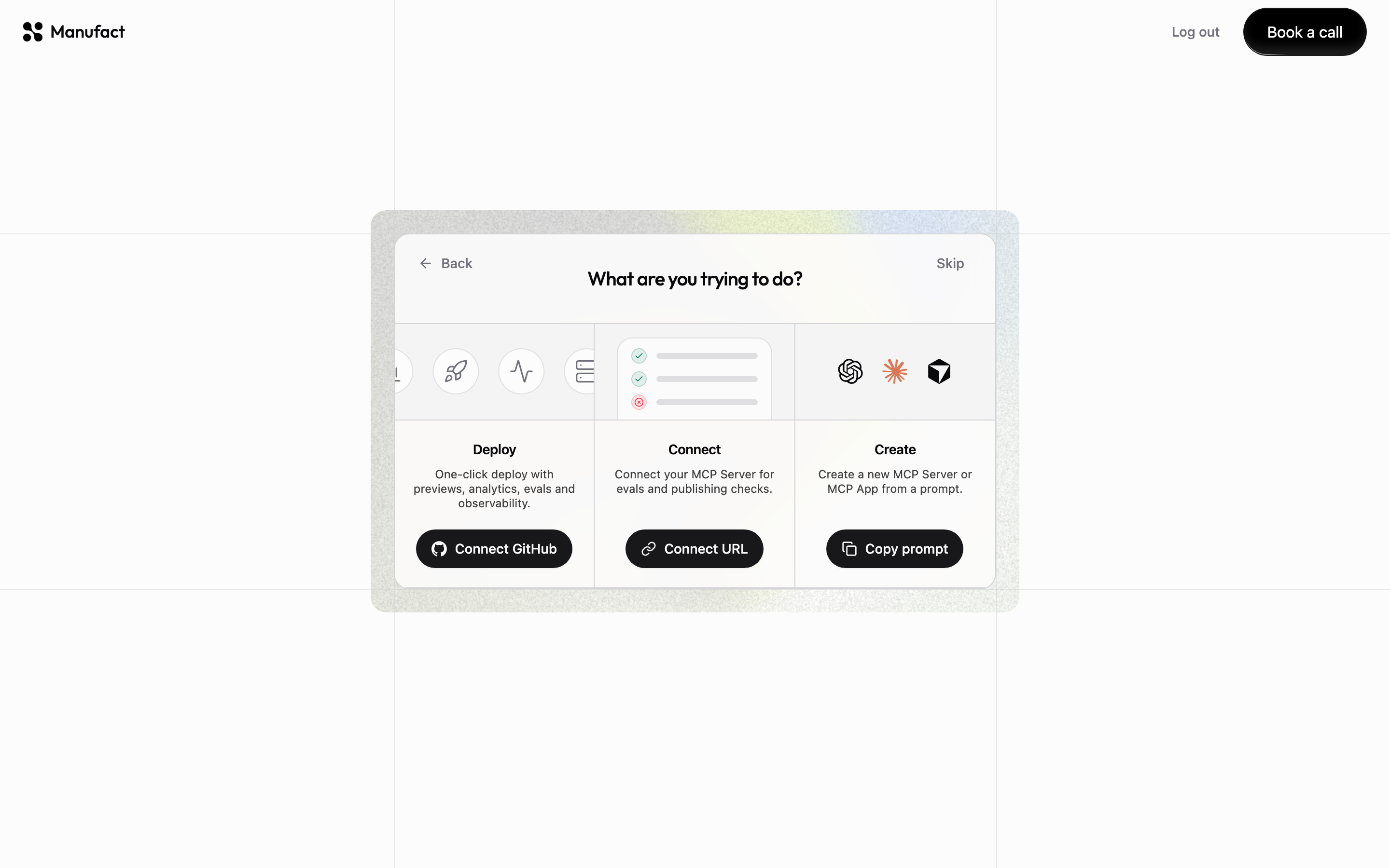 Onboarding — What are you trying to do?